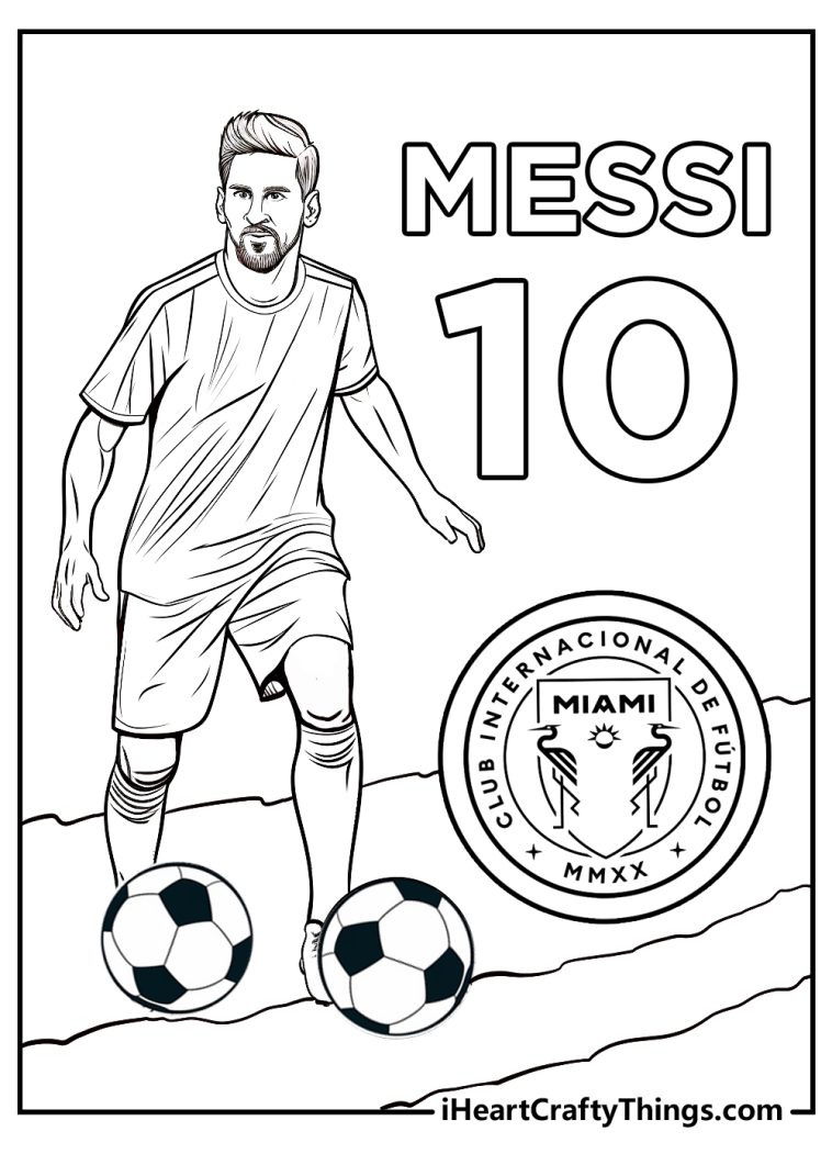 10 Soccer Coloring Page Messi: Unleash Your Creativity with the Legendary Star