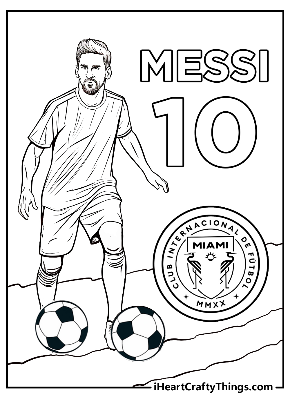 Soccer Star Messi Coloring Pages