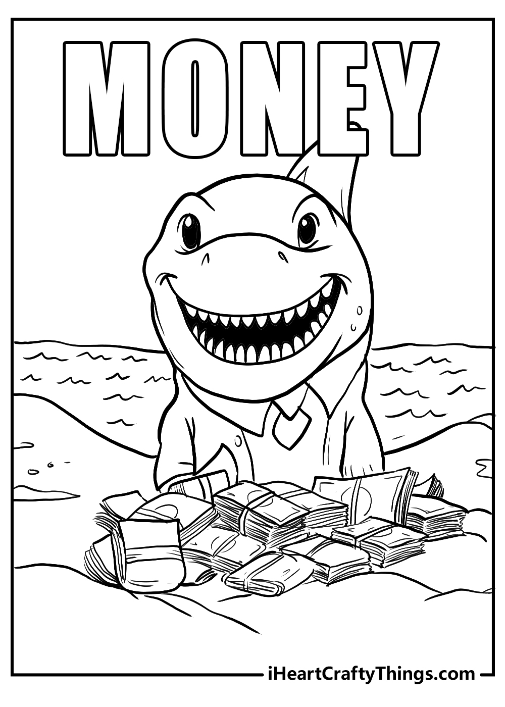 money coloring printable for children