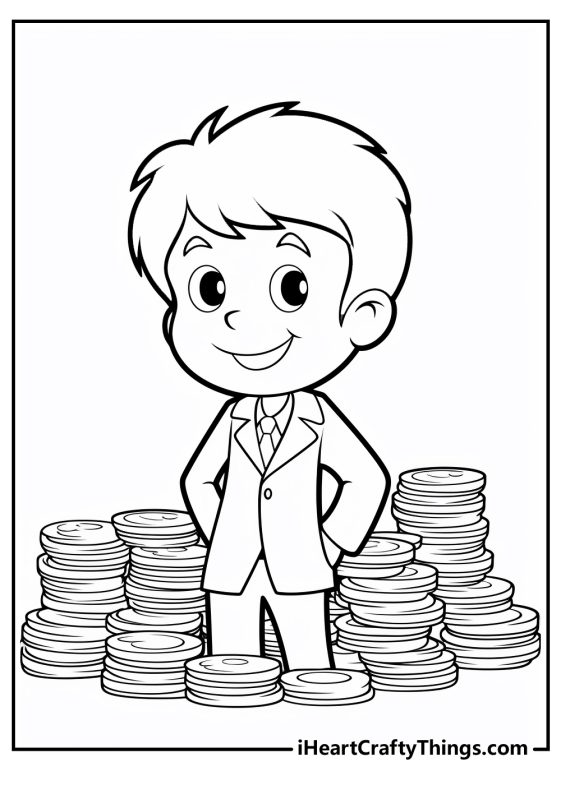 Money Coloring Pages (15 Printable Free PDFs To Color)