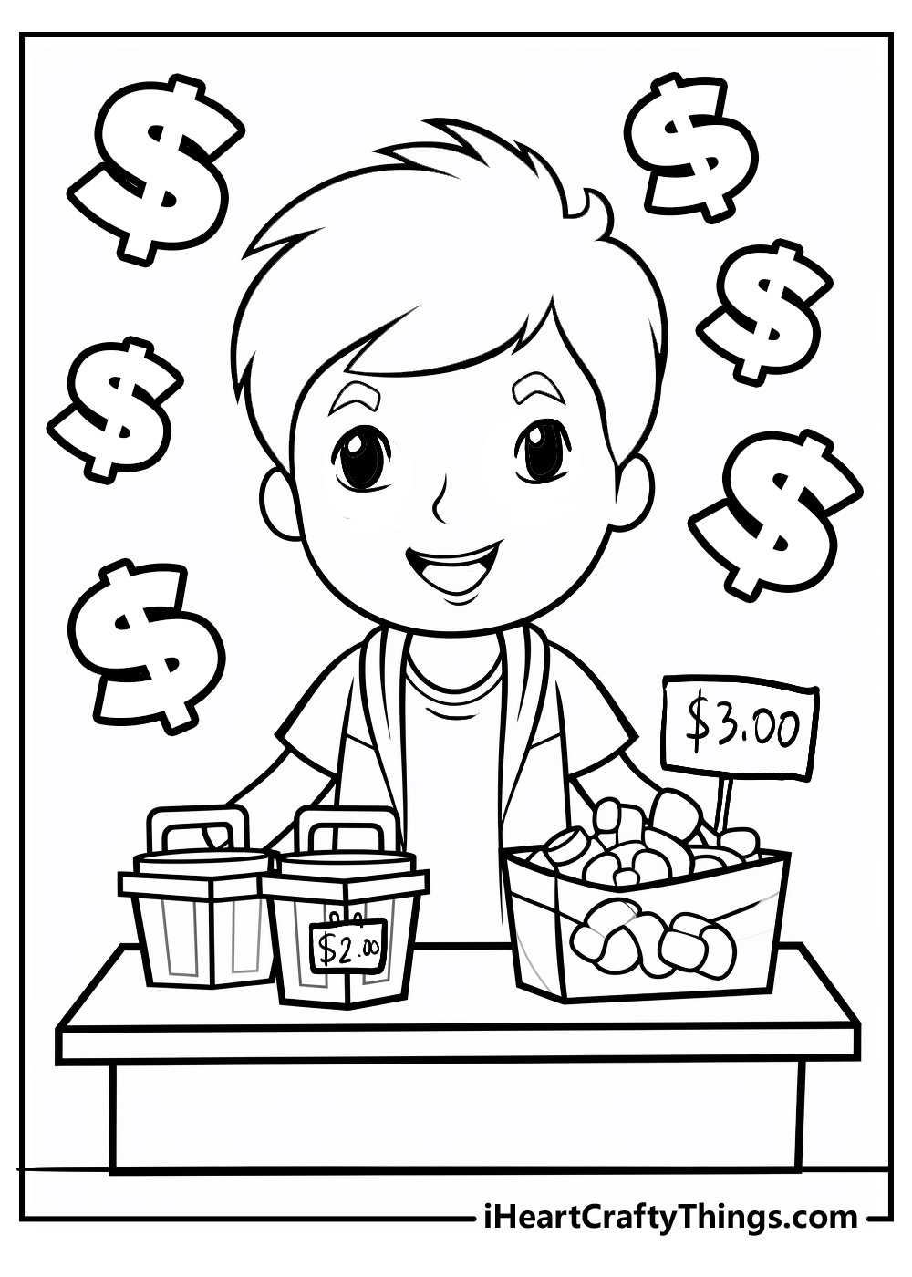 money coloring sheet free download