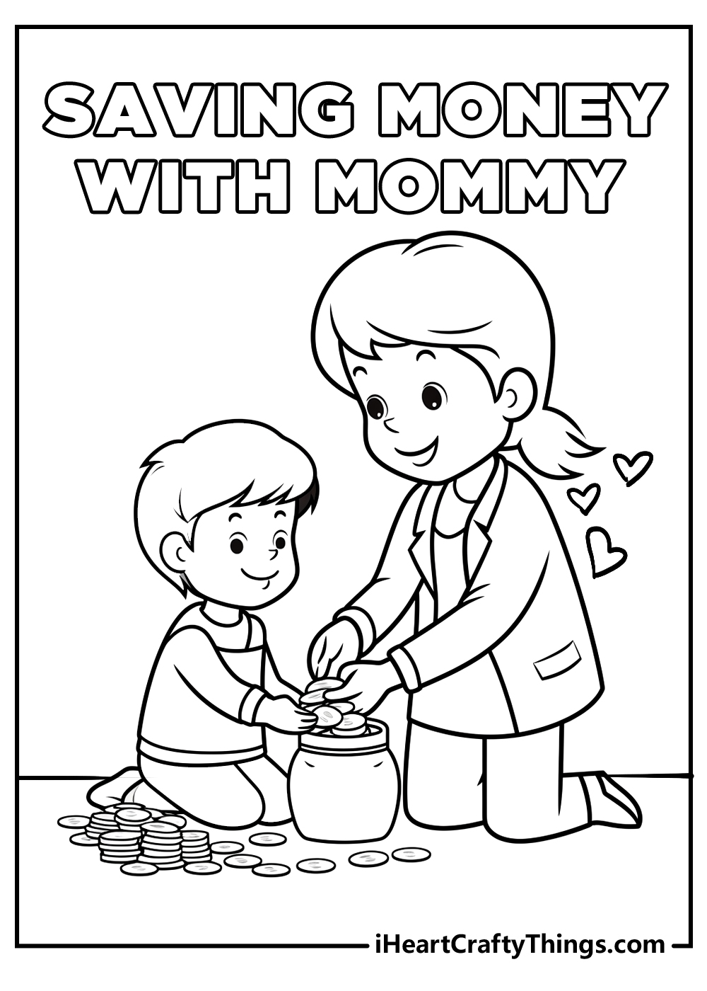 saving money coloring pages