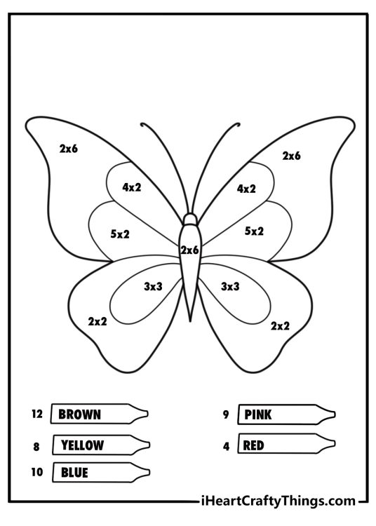 multiplication table coloring page 1 to 12 grid with solve and color sections for kids pdf