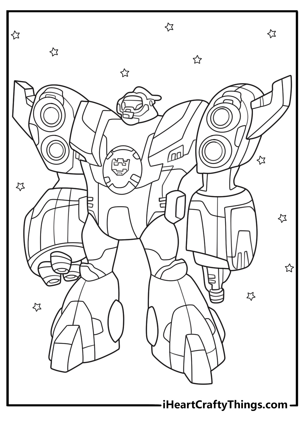 omega supreme standing beside a space bridge ring