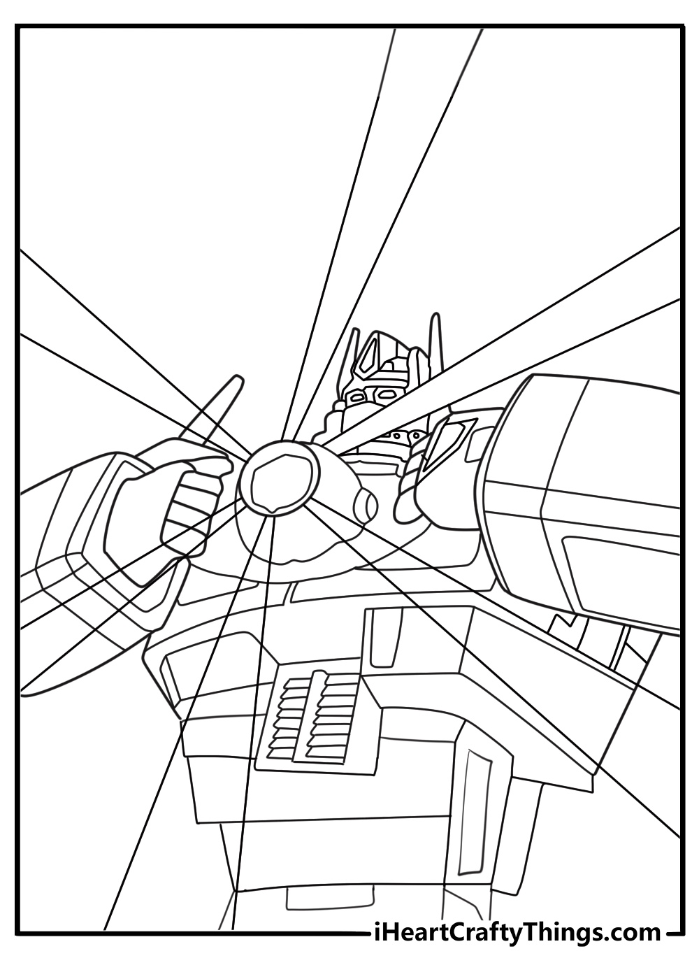 optimus prime lifting the matrix of leadership a heroic page to color