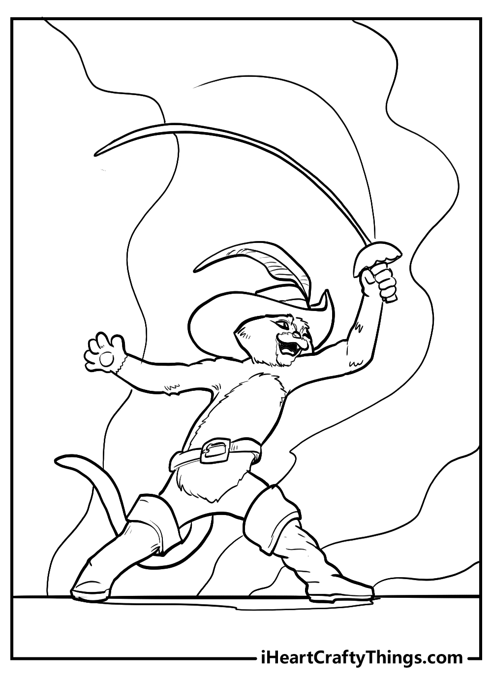 puss in boots coloring pages for kids