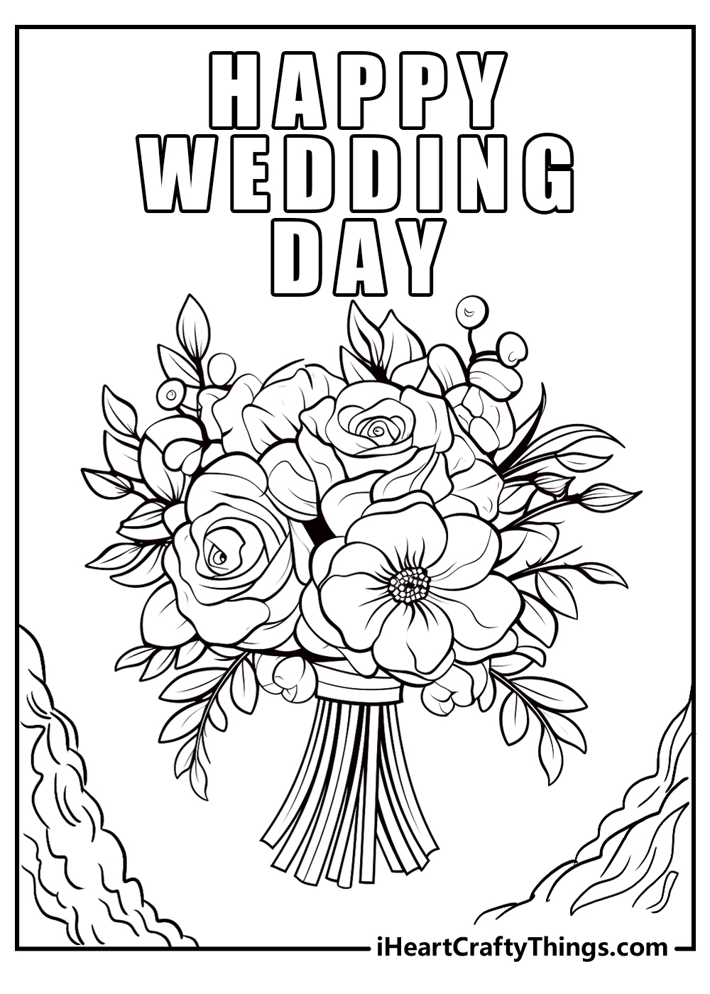wedding coloring pages for kids