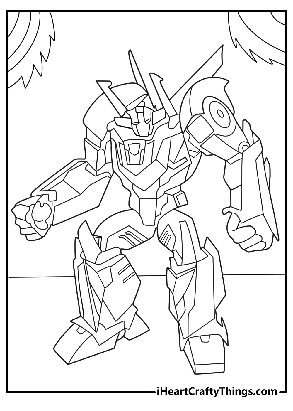 wheeljack surrounded by tools in his lab an inventive scene in a pdf coloring page