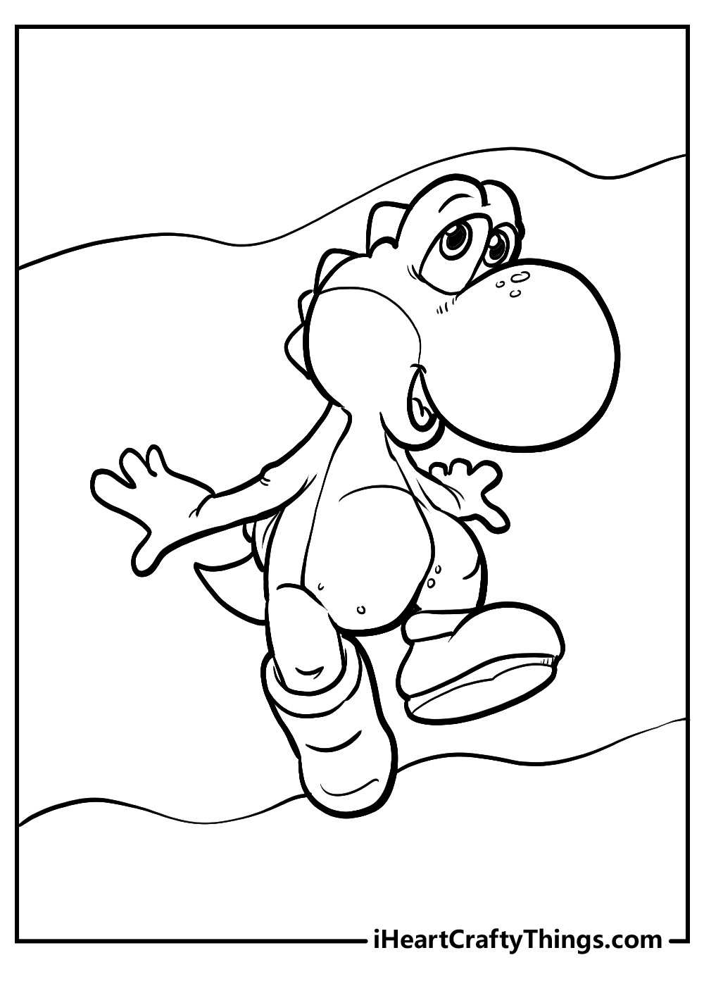 black-and-white yoshi coloring pages