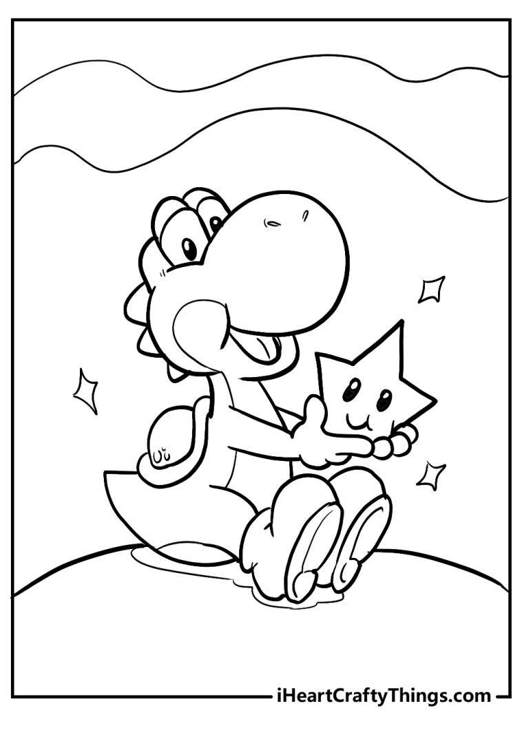 15 Yoshi Coloring Pages (Free Cute PDF Printables)