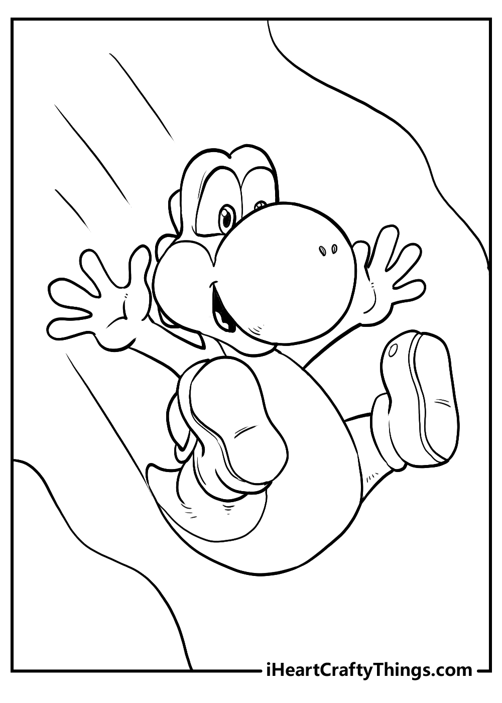 yoshi coloring sheet for children