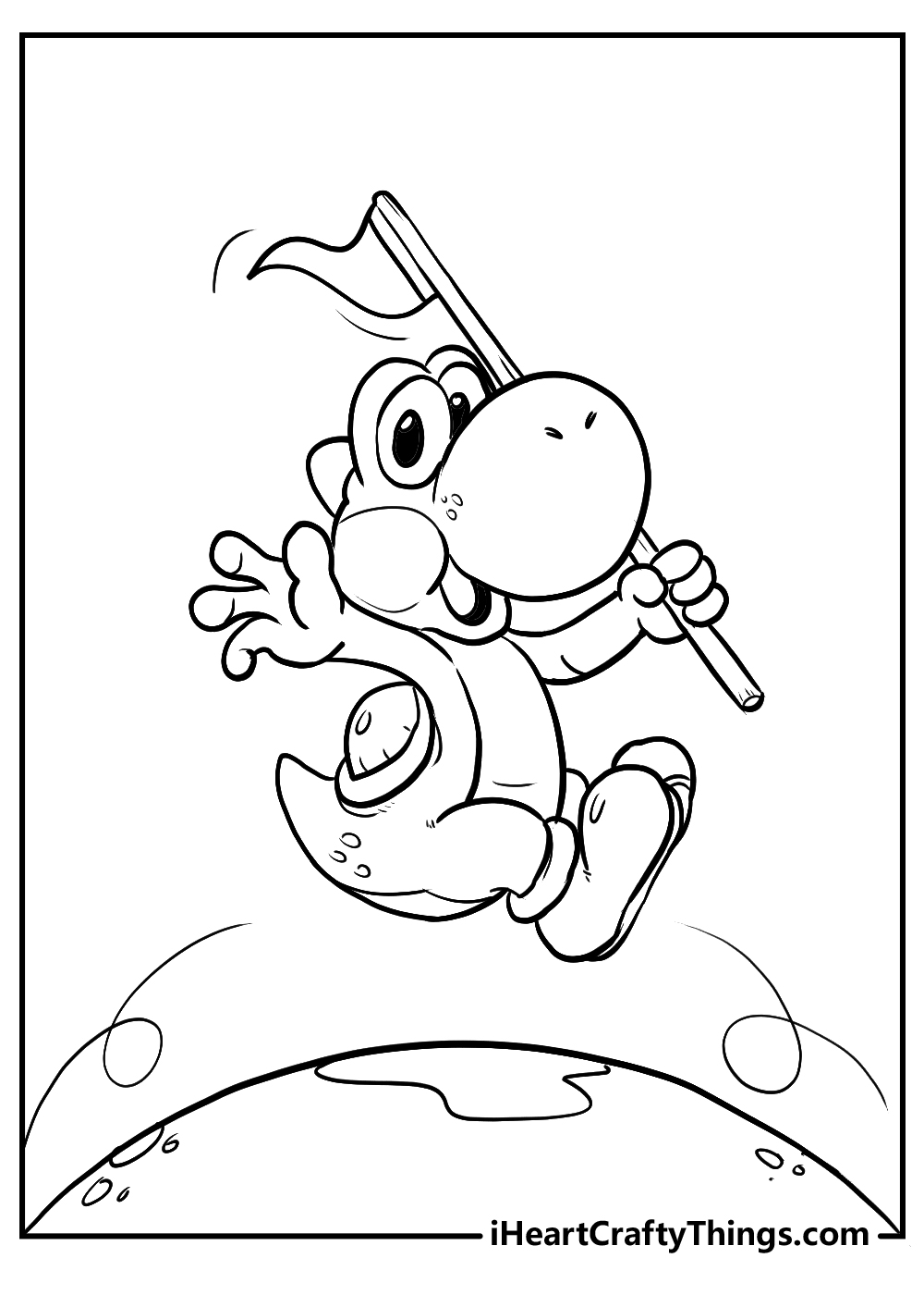 cartoon yoshi coloring printable