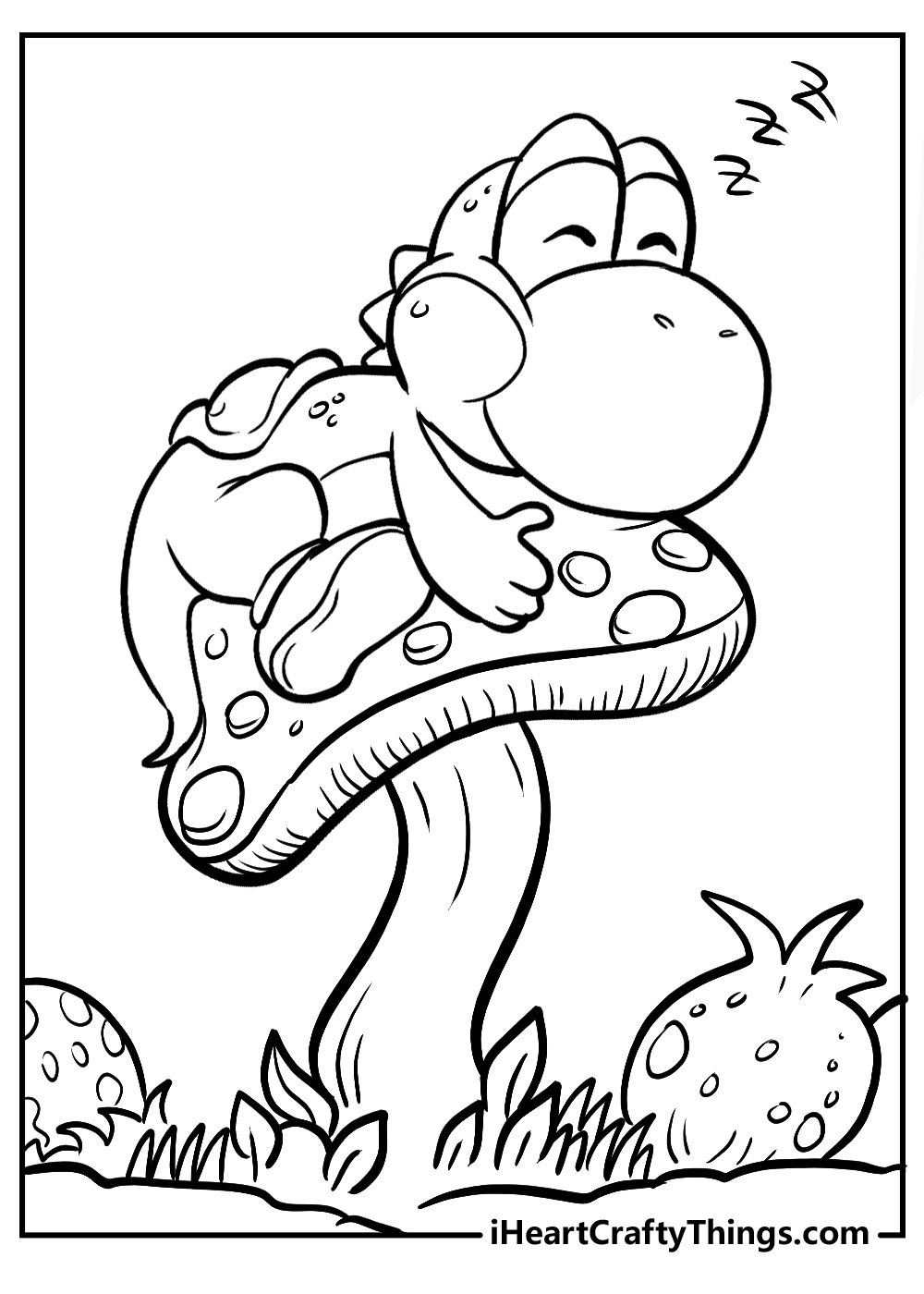 yoshi coloring sheet for preschoolers