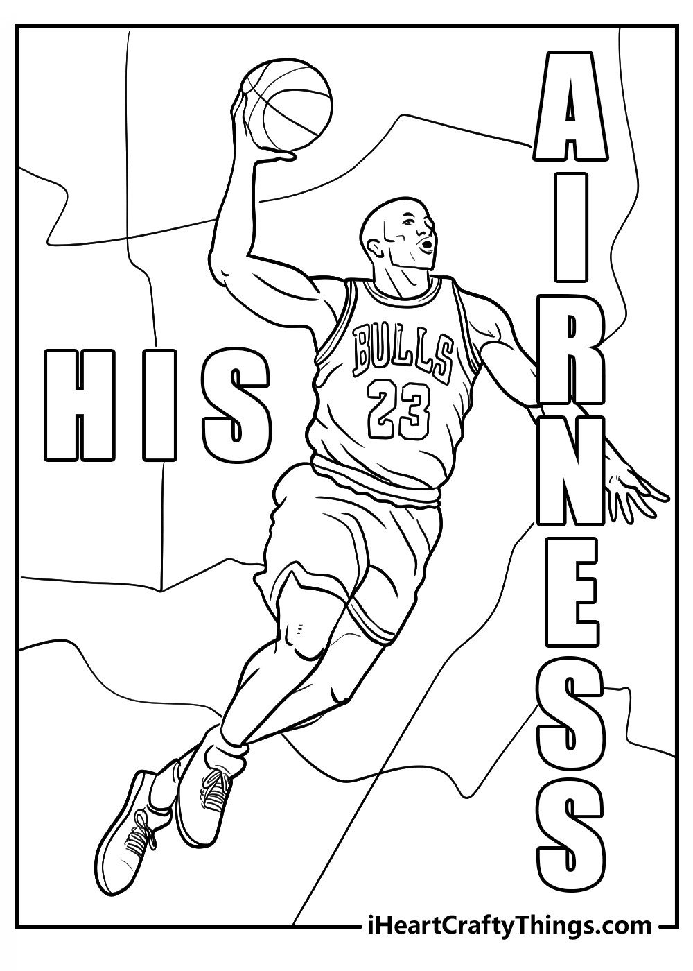 Jordan coloring pages for adults