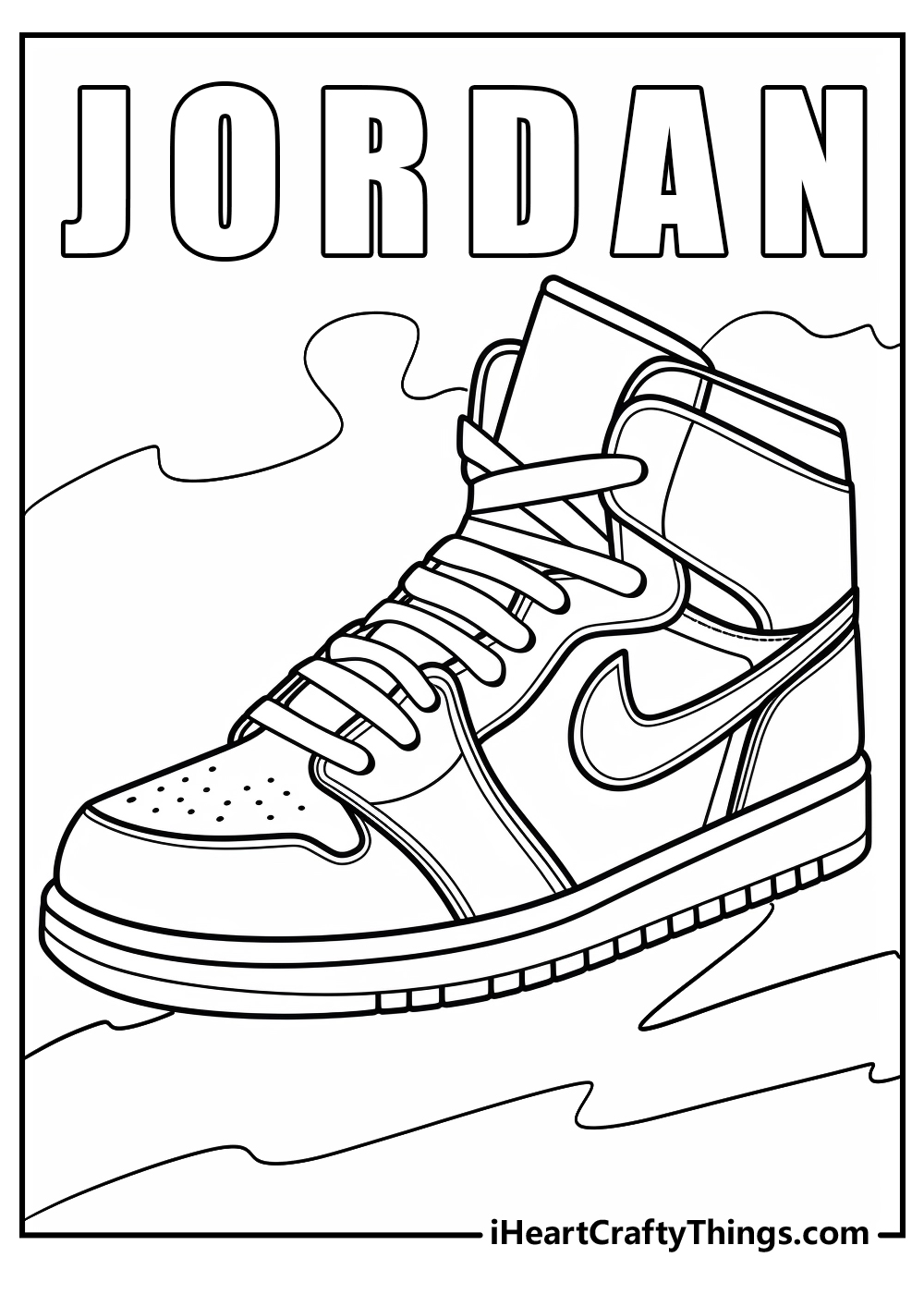 jordan sneakers coloring pages