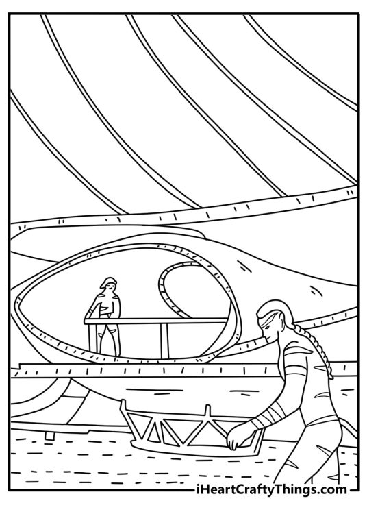 Na vi village huts connected by rope bridges avatar world coloring pages