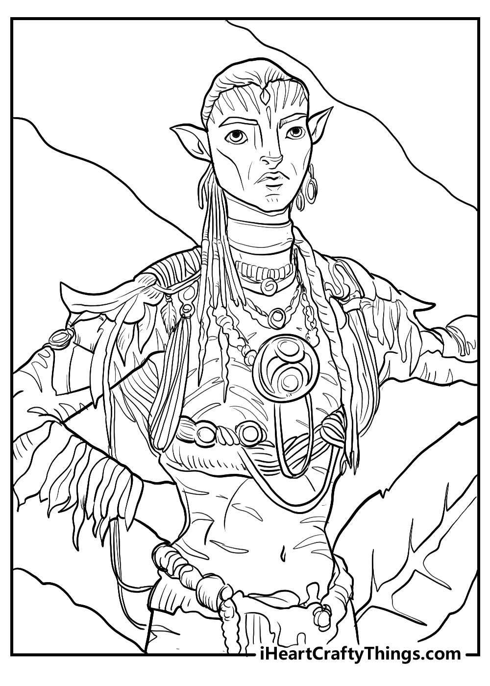 avatar drawing coloring pages