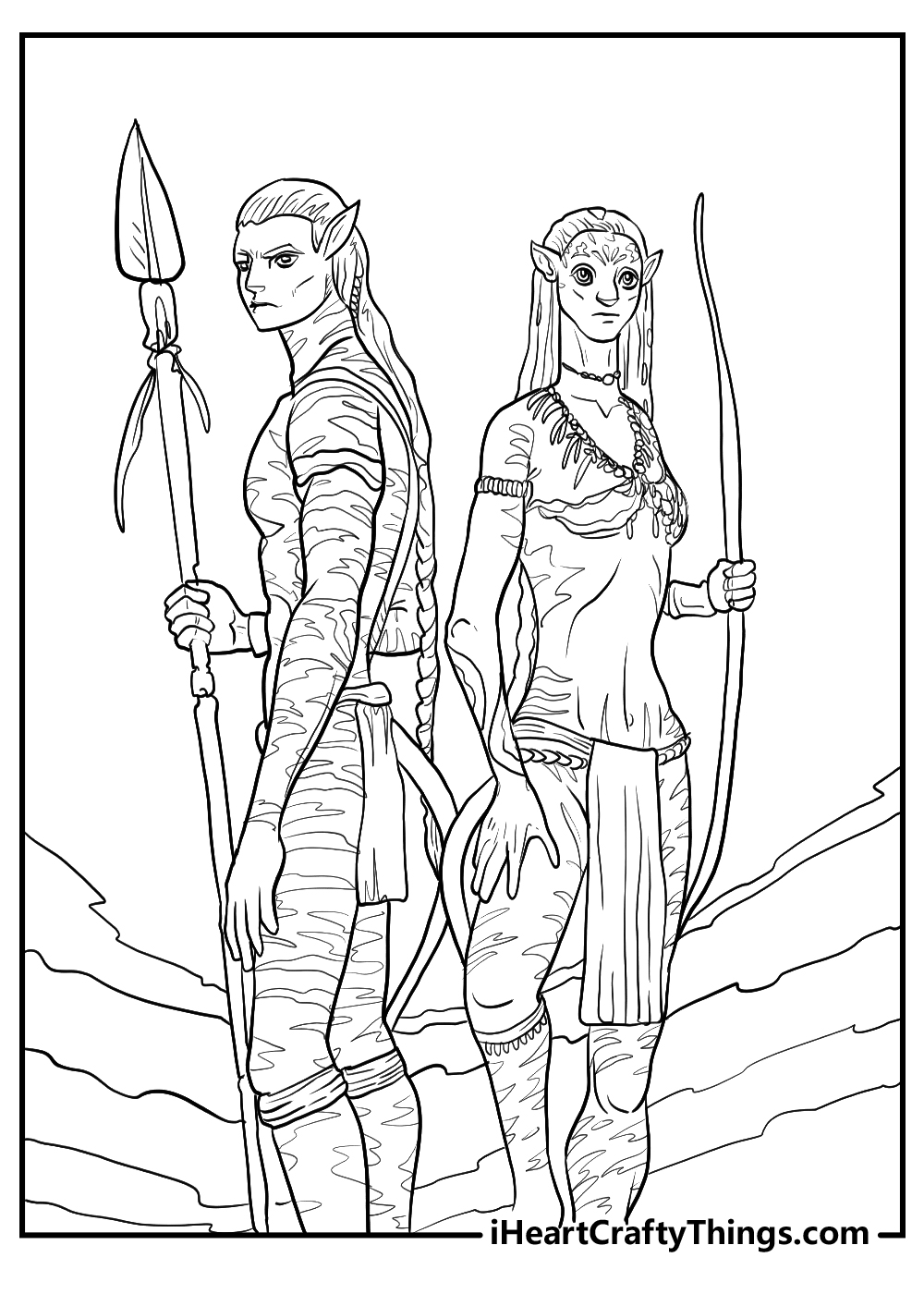 original avatar coloring pages
