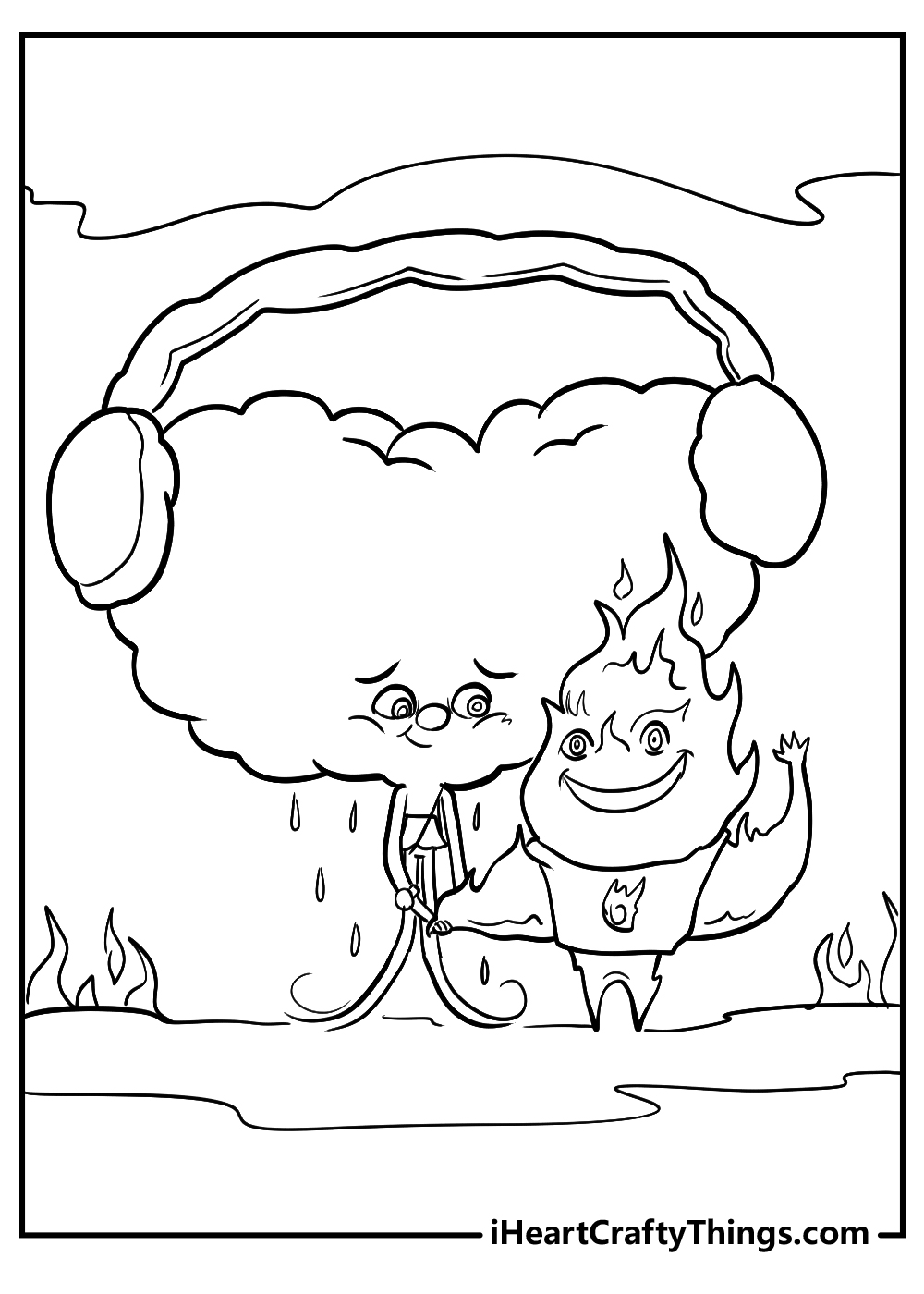 elemental coloring pages for kids