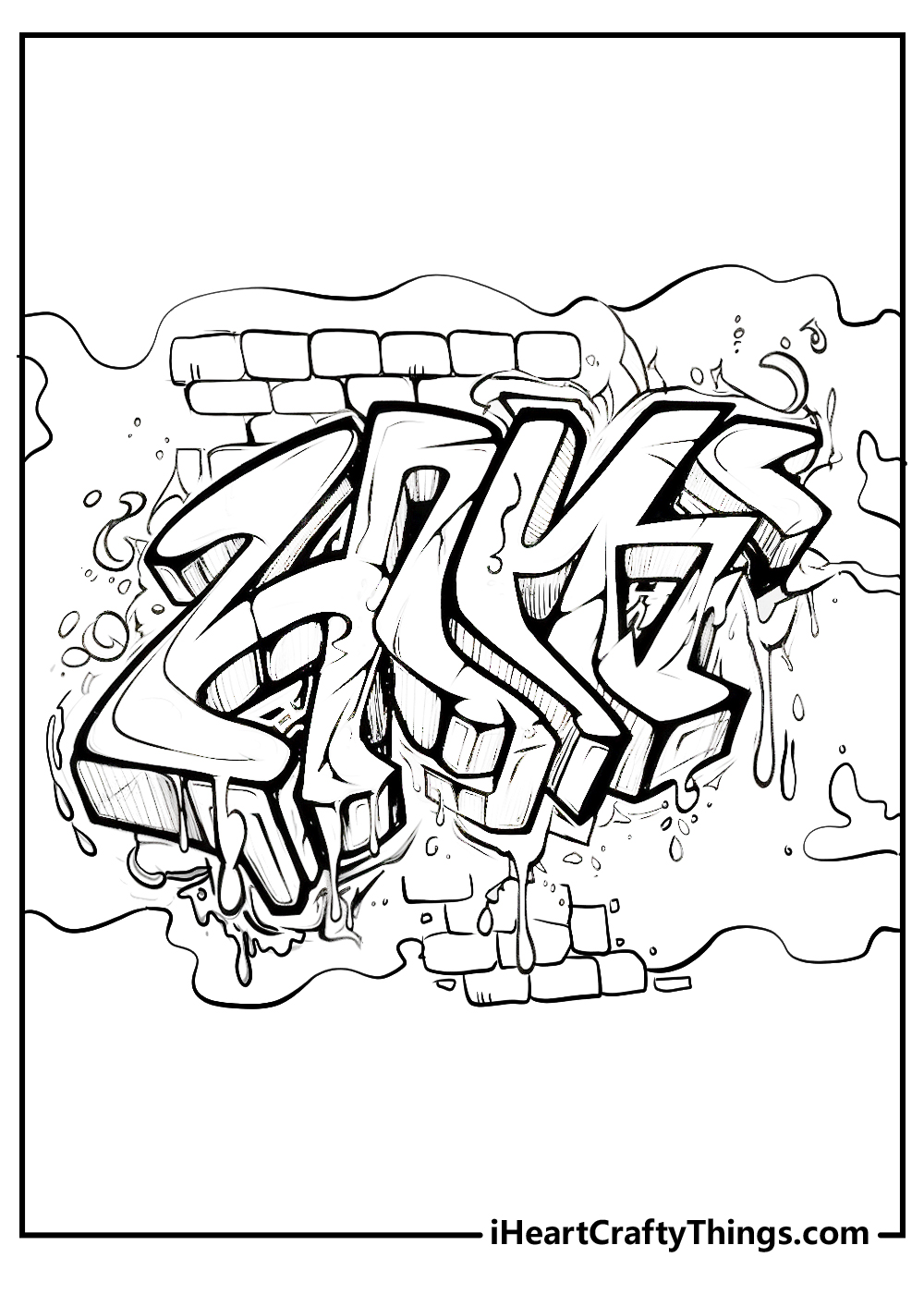 New Graffiti Coloring Pages