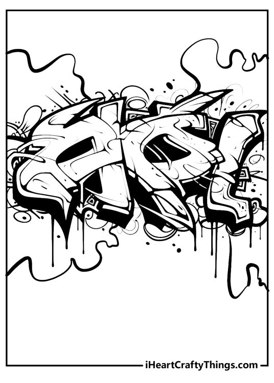 15 Graffiti Coloring Pages (Free Printable PDFs For Kids)