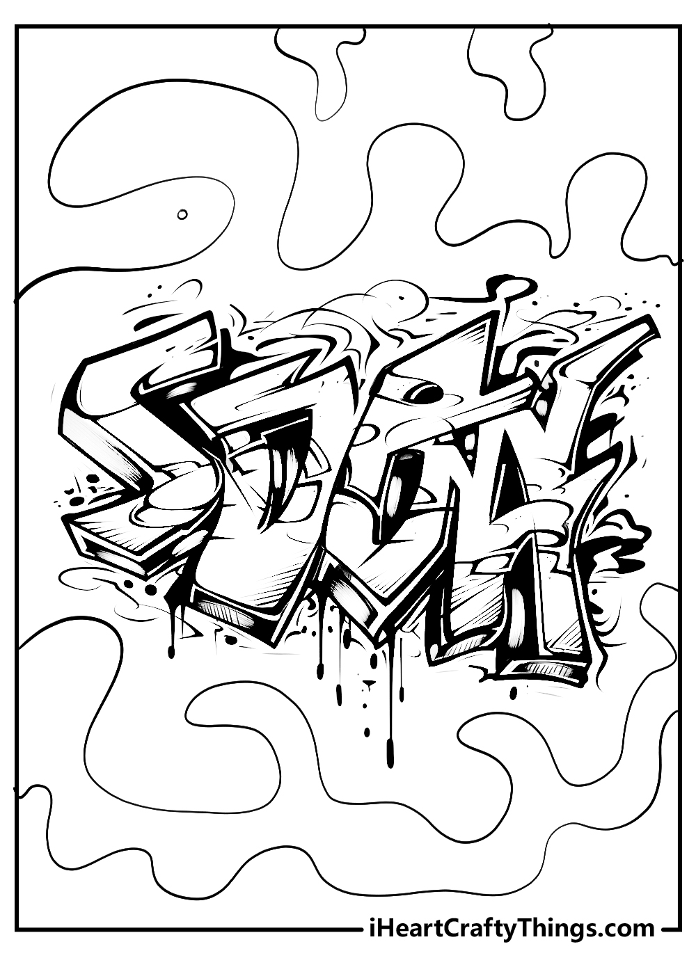 graffiti coloring pages for children