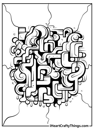 original graffiti coloring pages