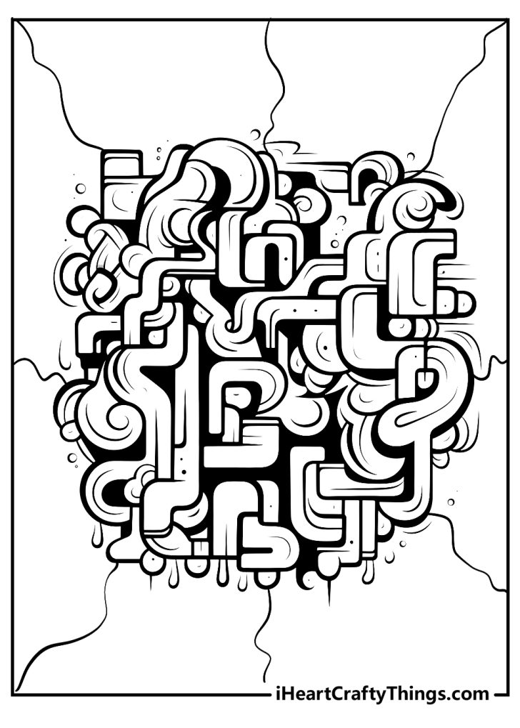 15 Graffiti Coloring Pages (Free Printable PDFs For Kids)