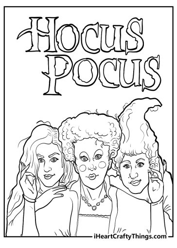 New Hocus Pocus Coloring Pages