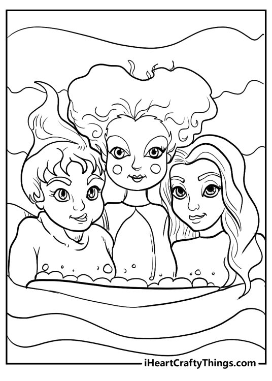 hocus pocus cartoon coloring pages