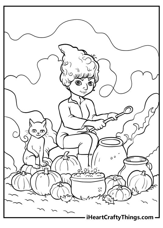 original hocus pocus coloring sheet