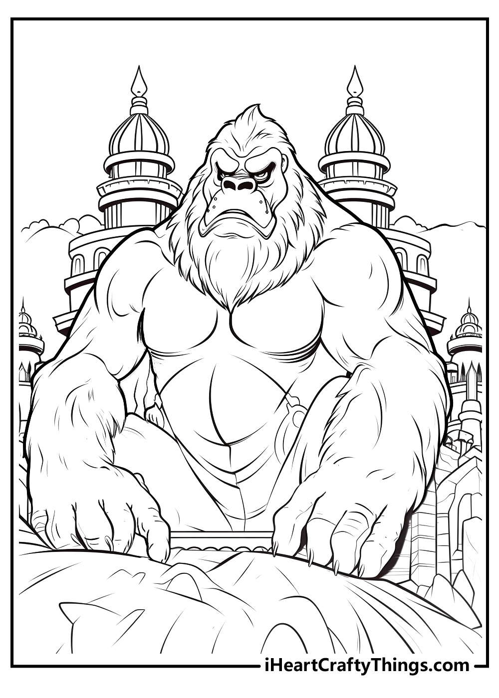 realistic king kong coloring pages