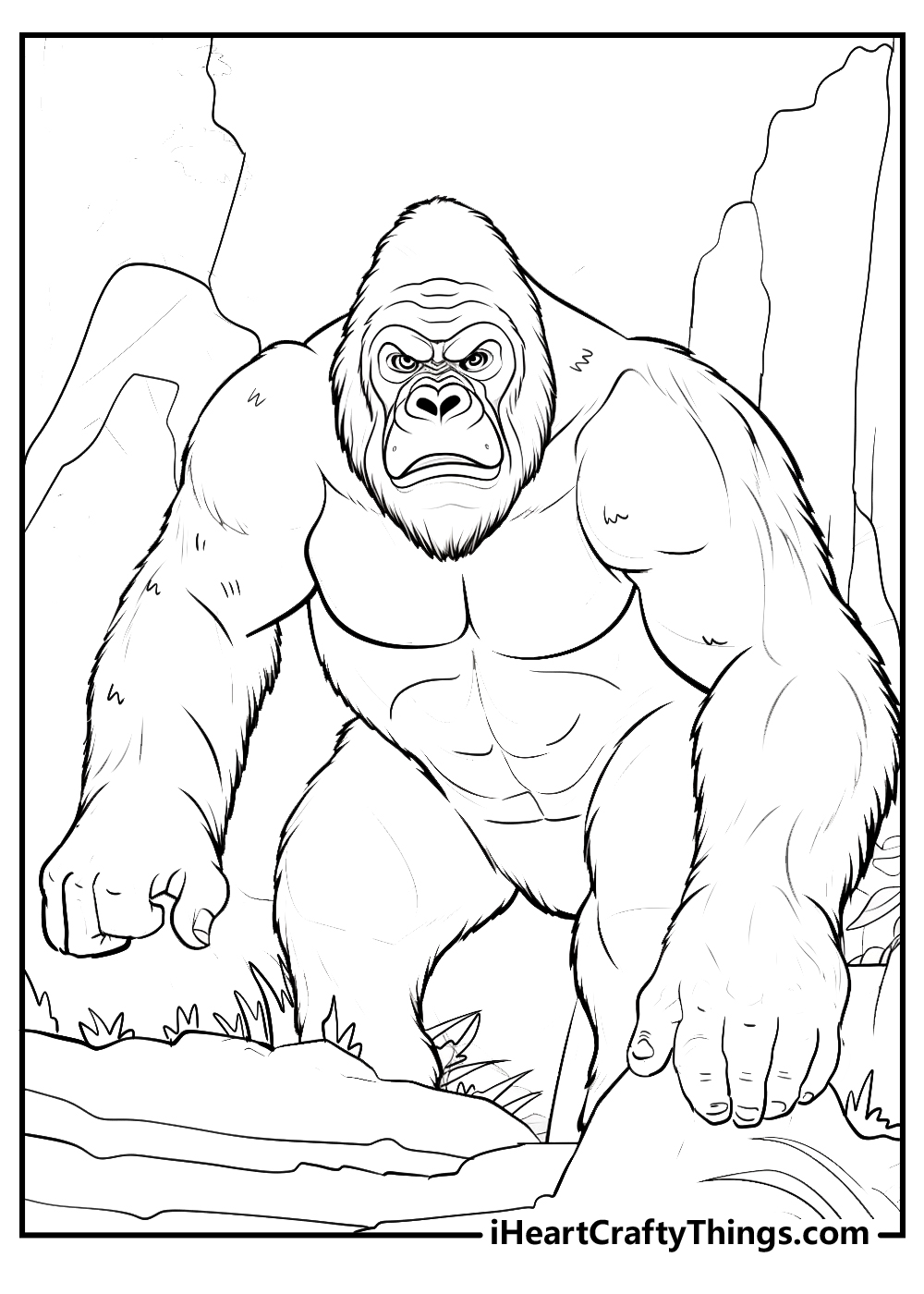 king kong coloring pages for kindergarten