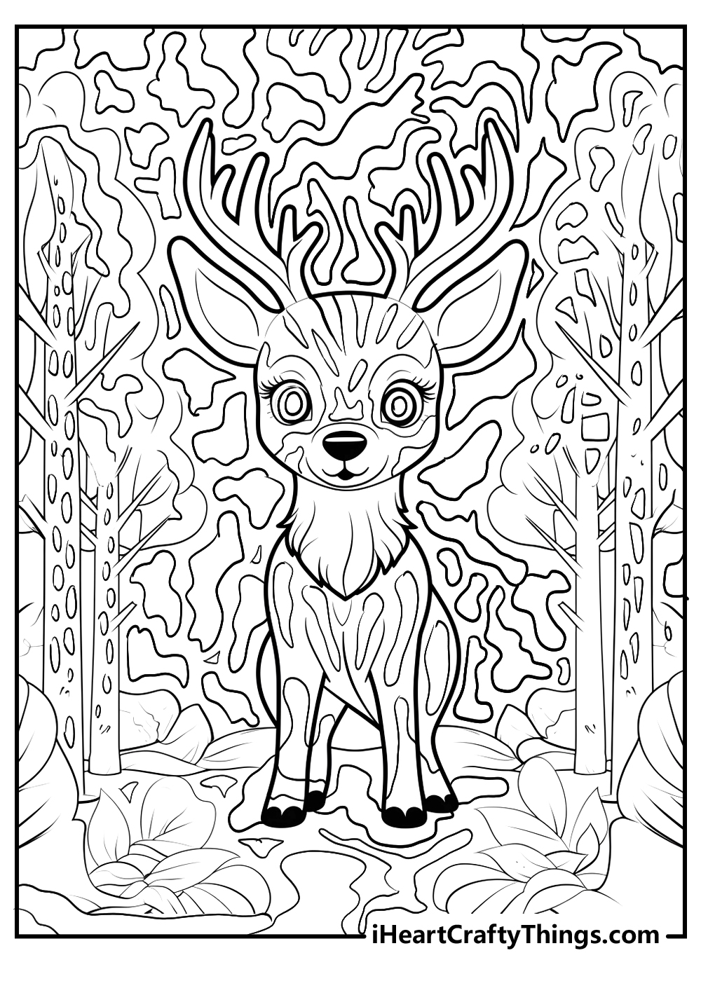 lisa frank reindeer coloring pages