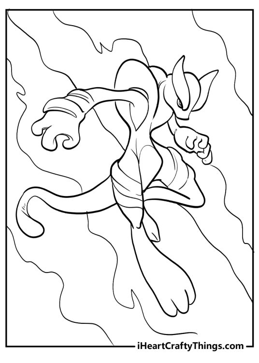 Mewtwo Coloring Pages