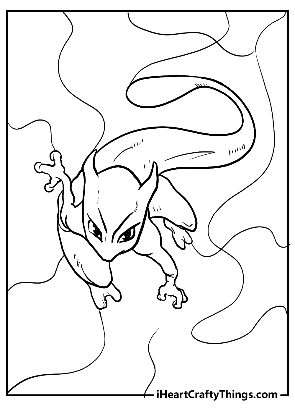 mewtwo drawing coloring pages