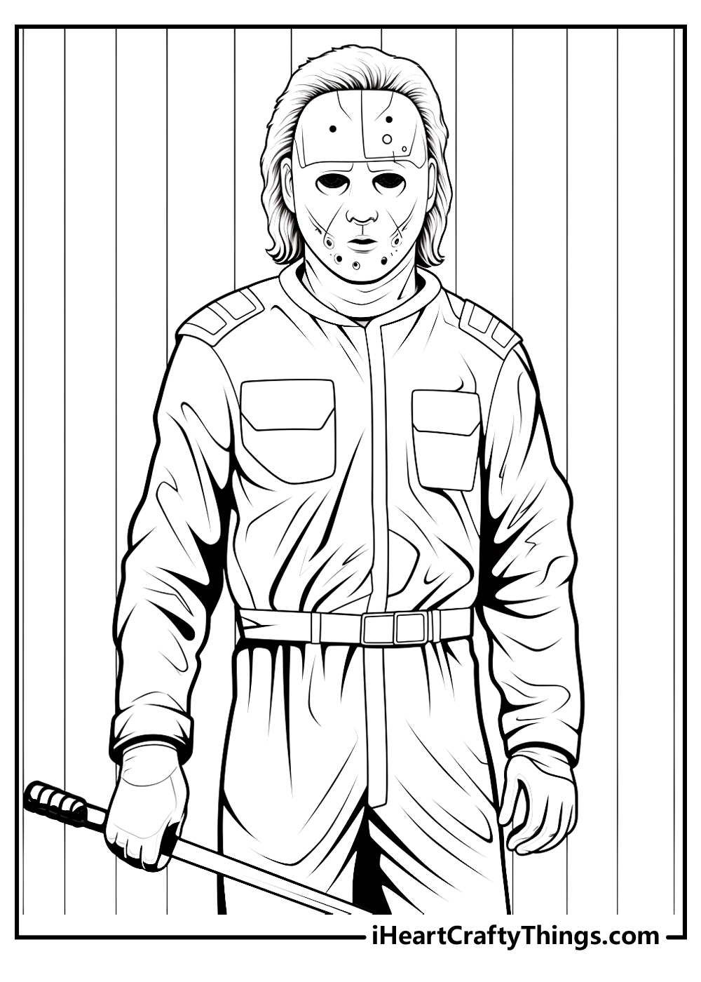 michael myers full size coloring pages