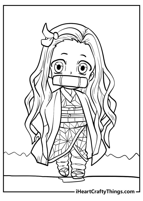 Printable Nezuko Coloring Pages (Updated 2024)