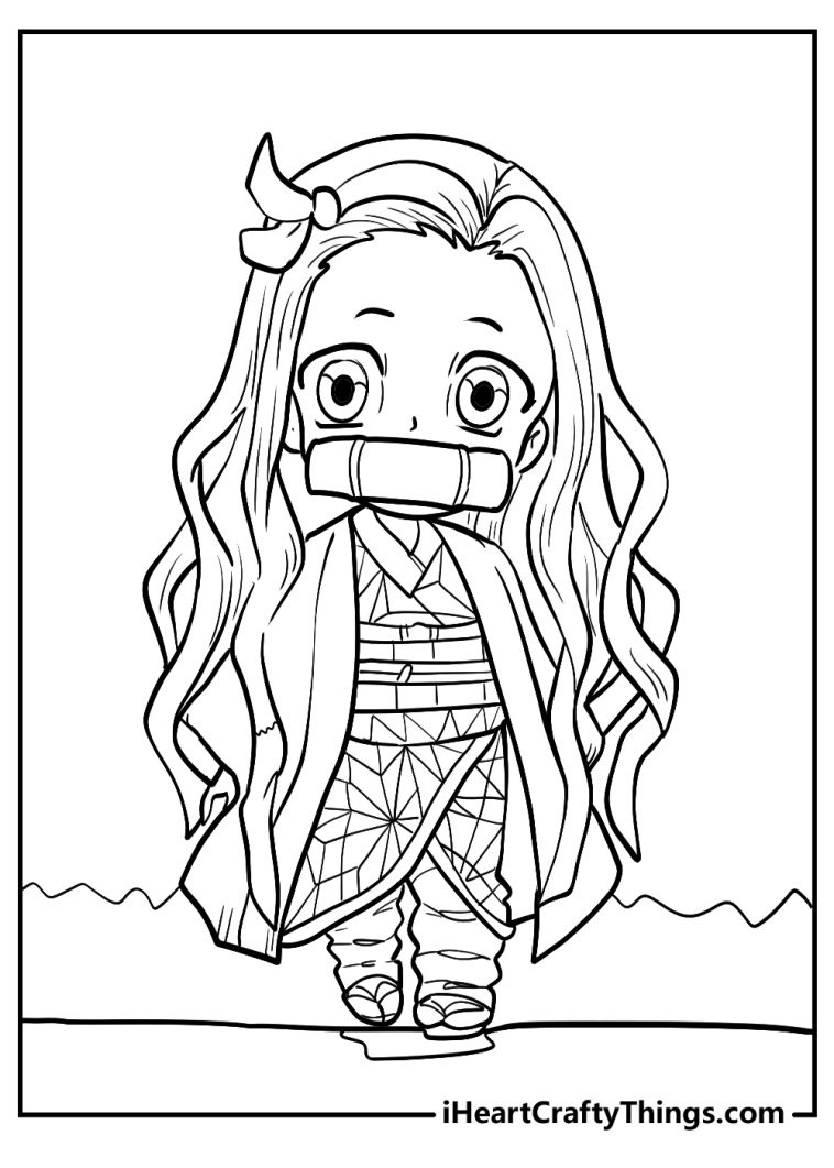 Printable Nezuko Coloring Pages (Updated 2024)