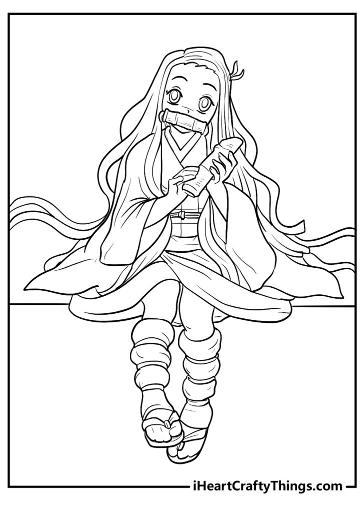 Printable Nezuko Coloring Pages (Updated 2024)