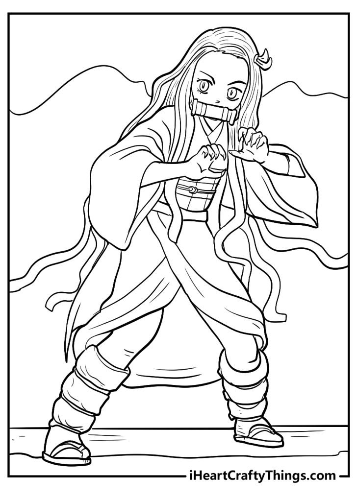 Printable Nezuko Coloring Pages (Updated 2024)