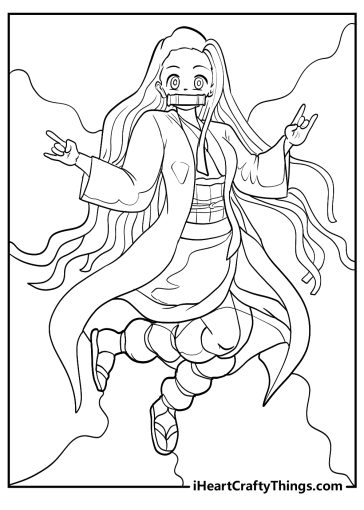 Printable Nezuko Coloring Pages (Updated 2024)