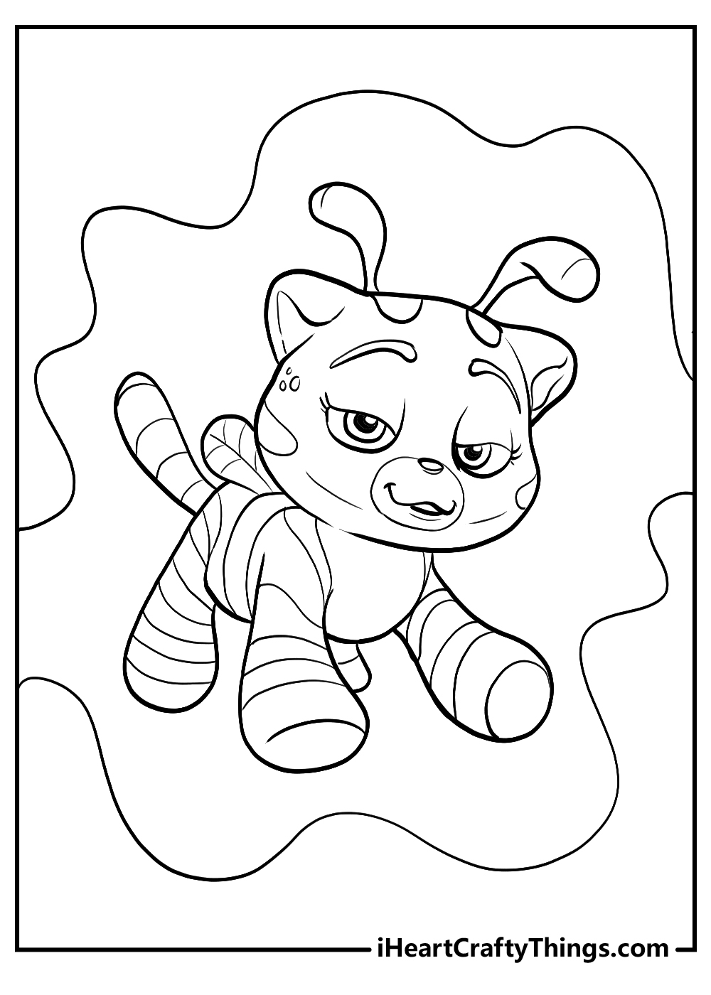 Cat-Bee coloring printable