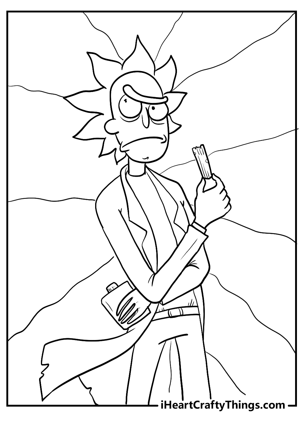 full size rick and morty coloring pages