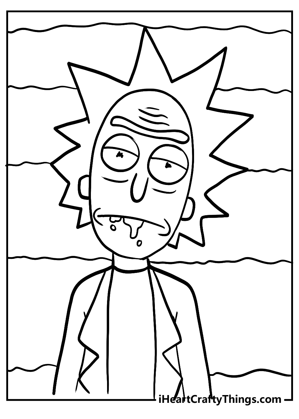 rick and morty coloring printable for adults