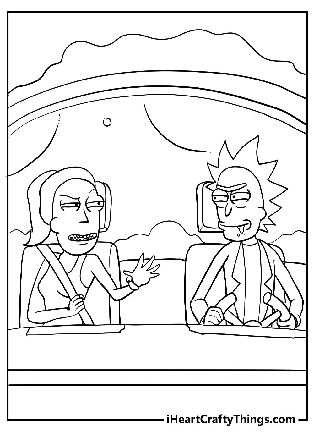 rick and morty coloring pages for children