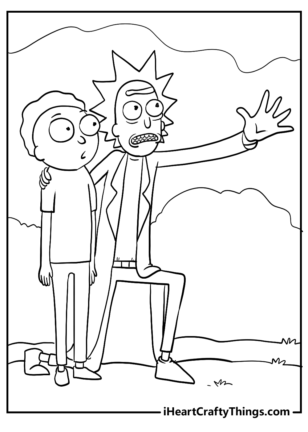 rick and morty coloring sheet free download