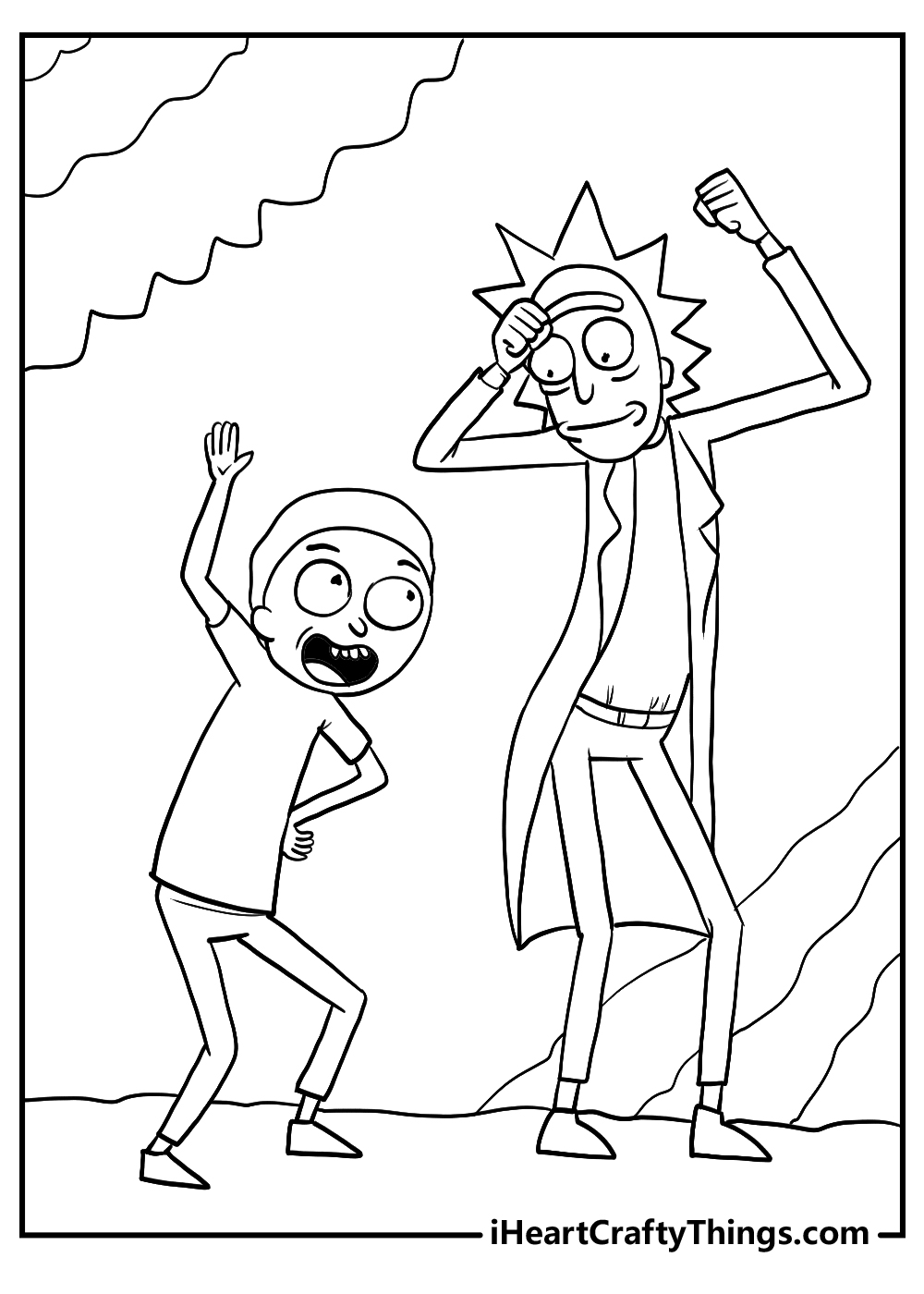 rick and morty coloring printable free download