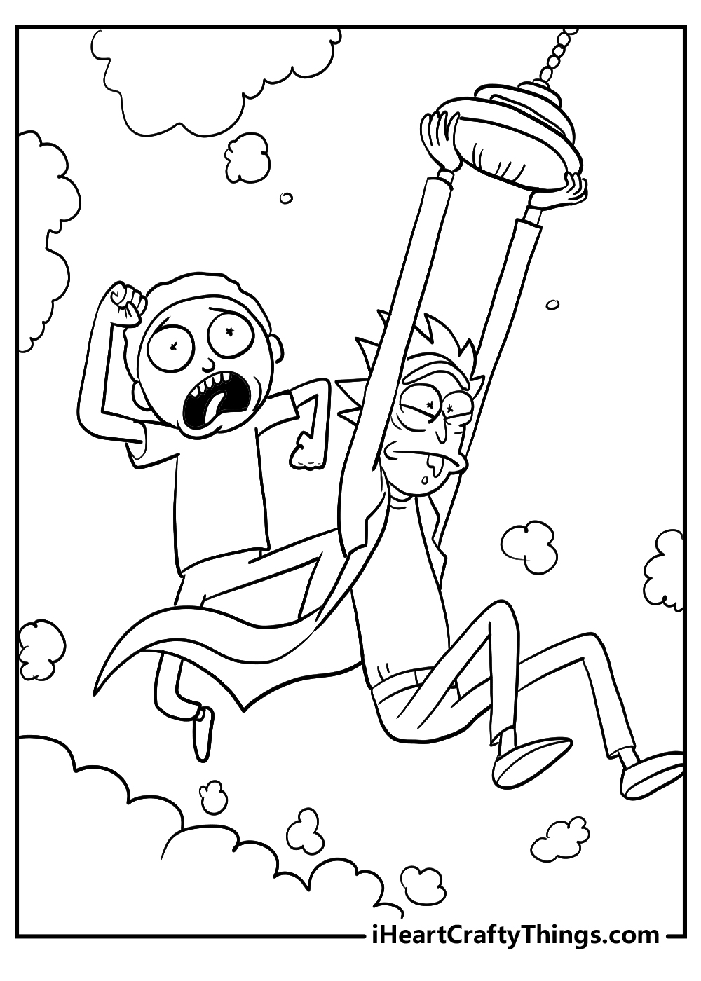 rick and morty coloring pages for kids