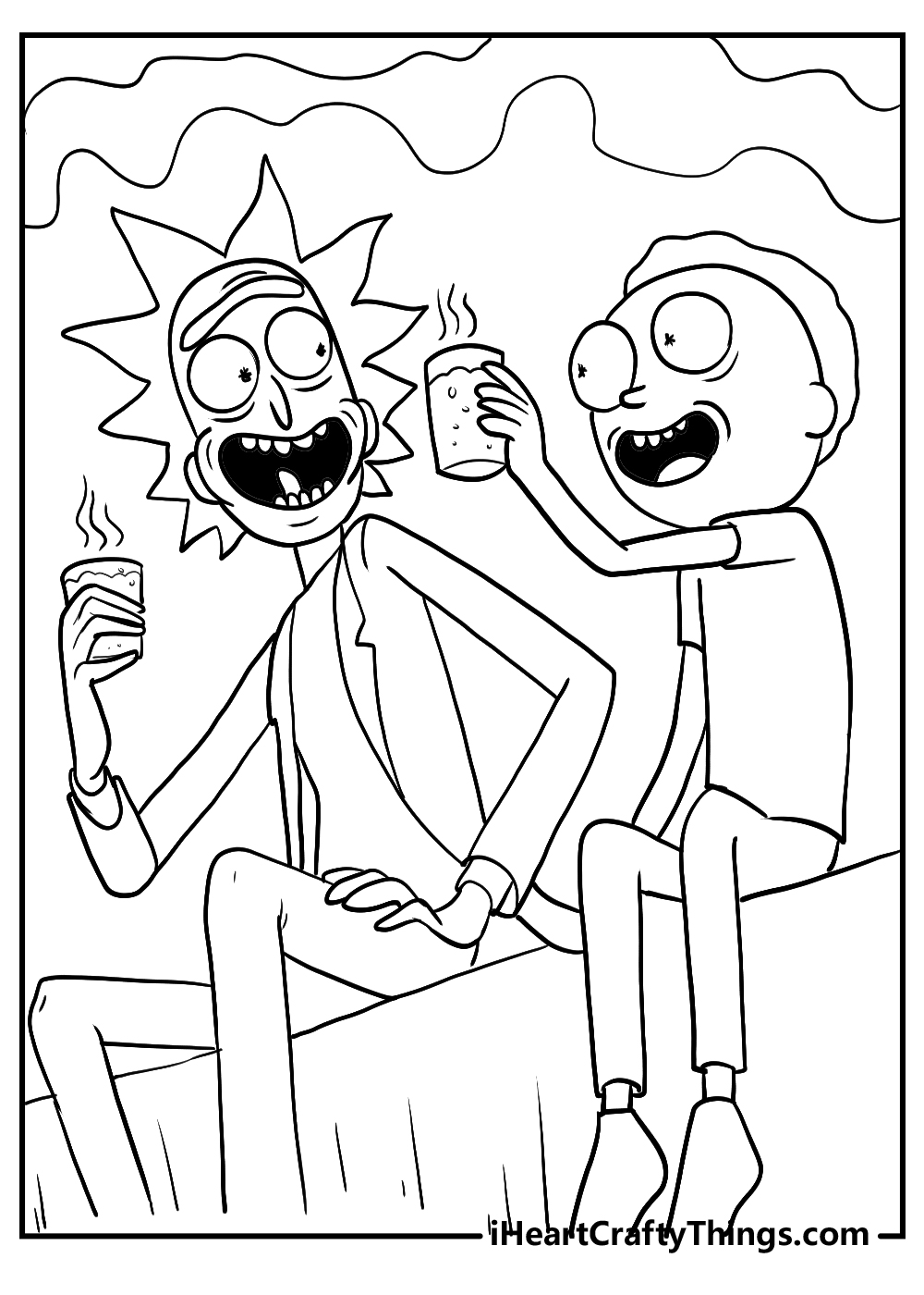 rick and morty coloring printable for kids